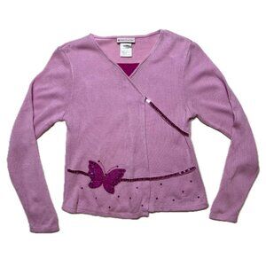 American Girl Butterfly Sweater and Collar Size L | Sweet Sequins Party Outfit